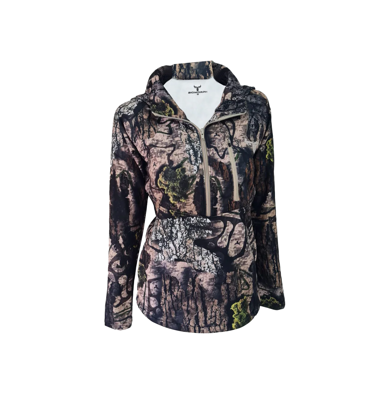 BIOMORPH Ladies Camo Heavyweight Hoodie