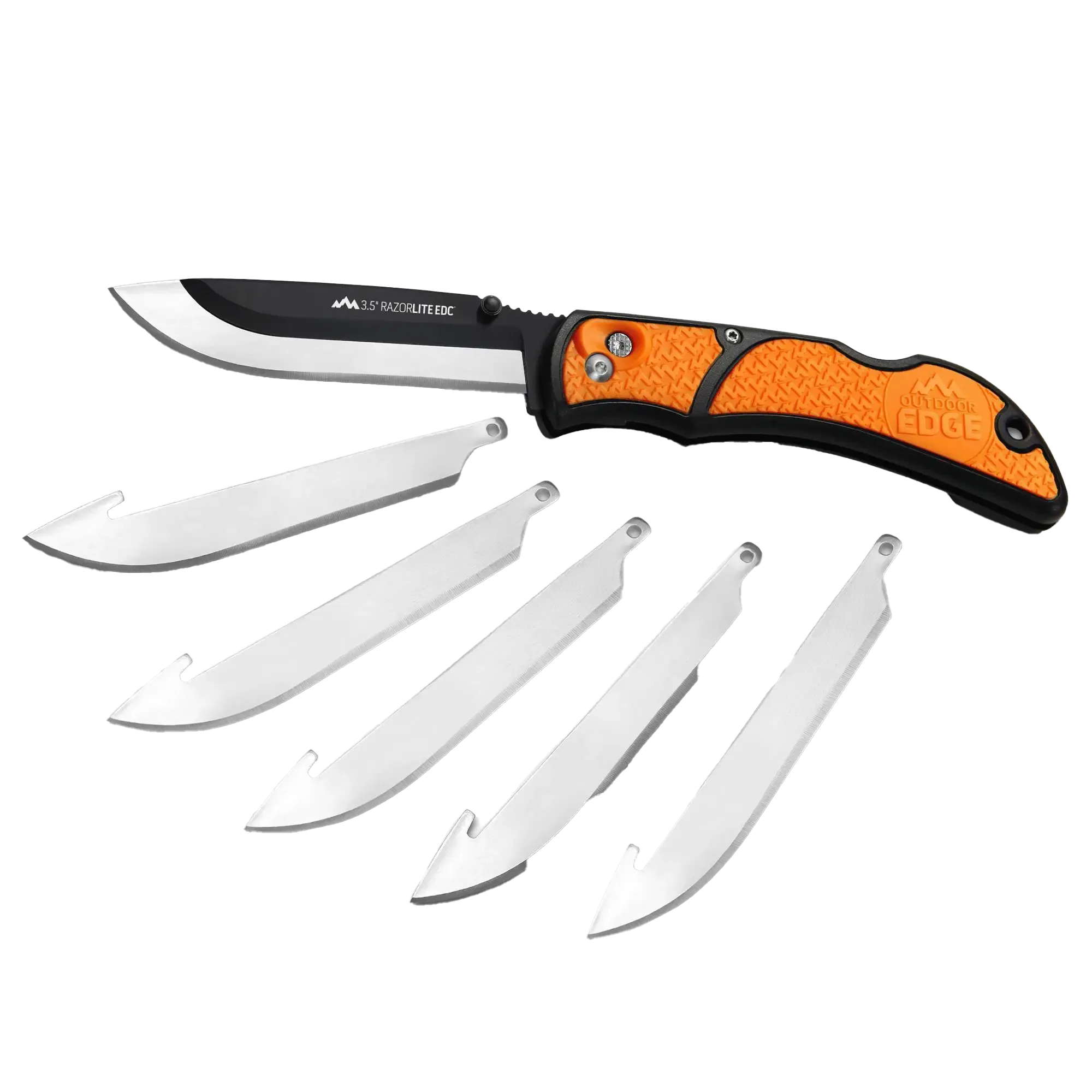 Outdoor Edge 3.5" RazorEDC Lite 6-Blade Replaceable Carry Knife - Blaze Orange