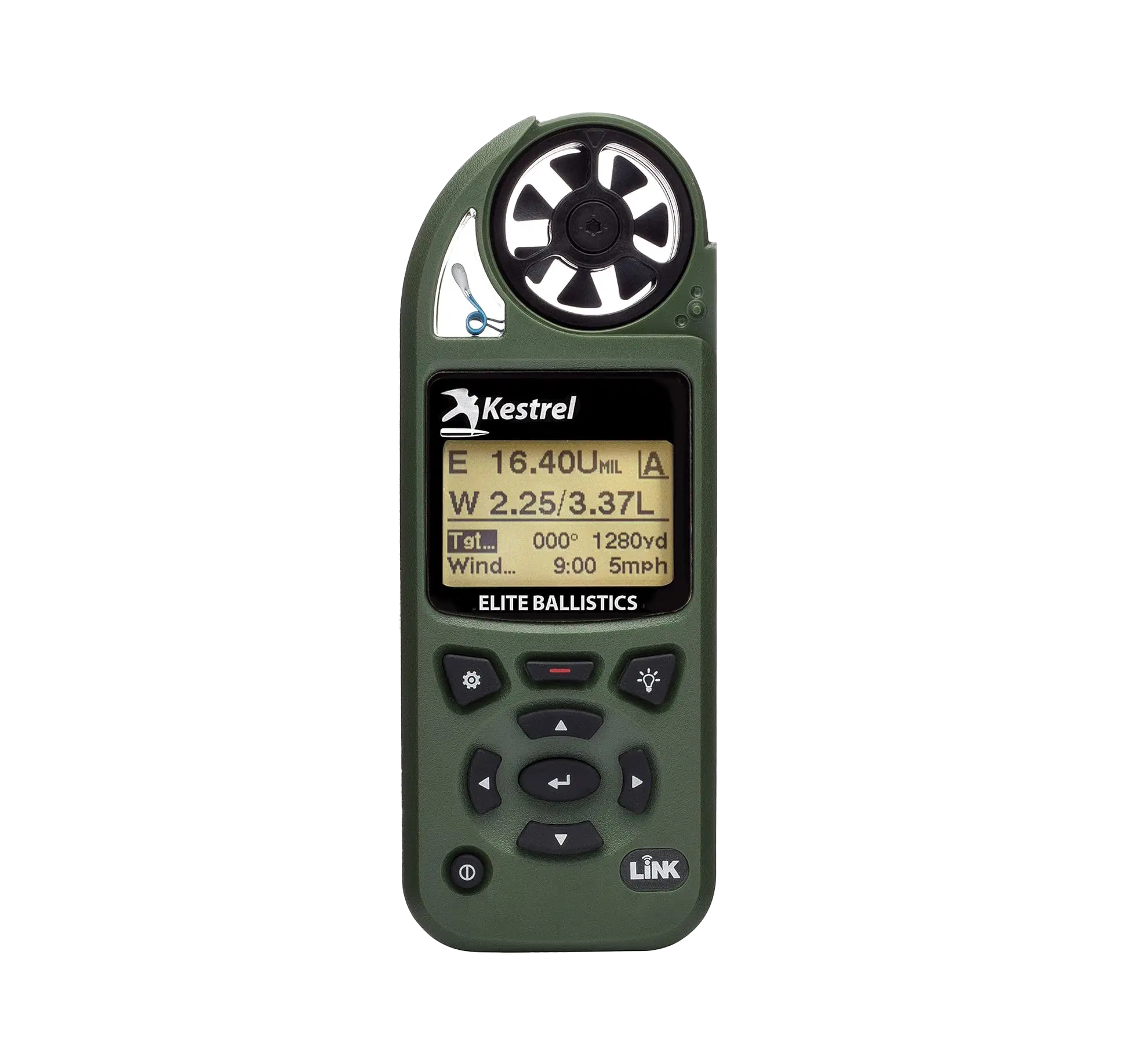 Kestrel 5700 Elite Weather Meter with LiNK and Applied Ballistics - Olive